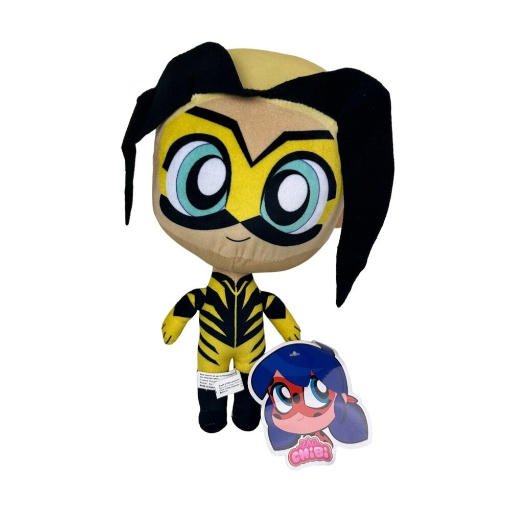 NWT ZAG Chibi Vesperia Chloe Miraculous Ladybug Plush Stuffed Toy 11" Yellow